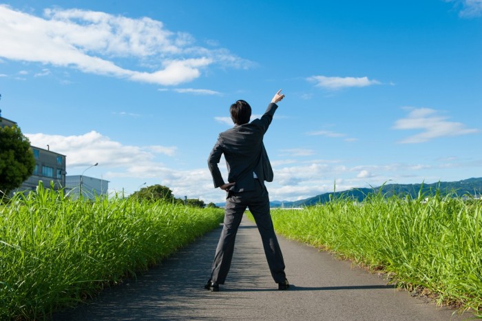 高みを目指す男性